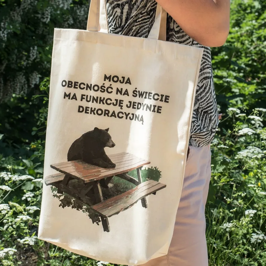 Torba bawełniana z nadrukiem FUNKCJA DEKORACYJNA