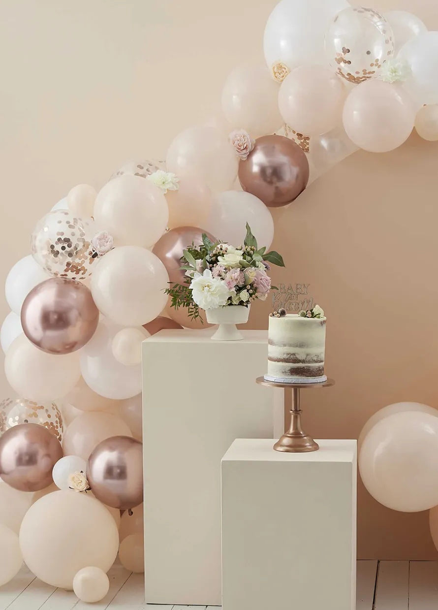 Łuk balonowy ELEGANT peach & rose gold