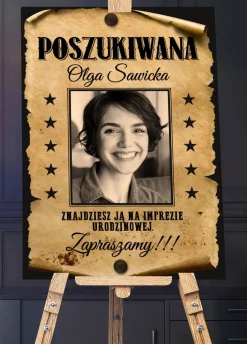 Urodzinowa tablica powitalna ze zdjęciem DZIKI ZACHÓD