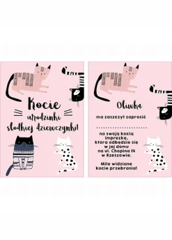 Urodzinowe zaproszenia KOTY personalizowane