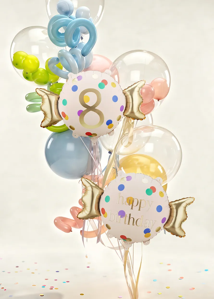 Urodzinowy balon cukierek HAPPY BIRTHDAY 61x37 cm