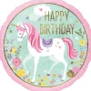 Urodzinowy balon z jednorożcem i napisem HAPPY BIRTHDAY (55cm)
