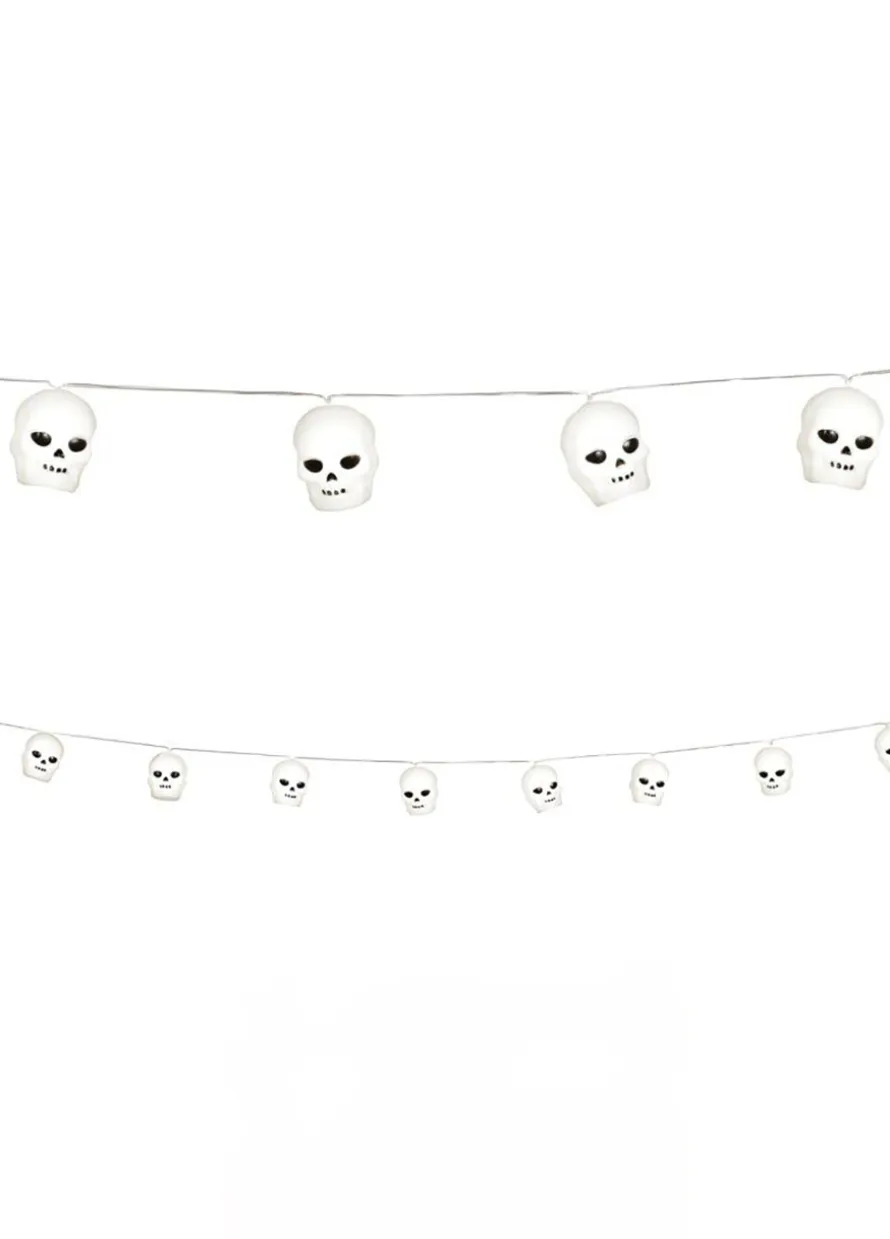 Świecąca dekoracja hallowenowa GIRLANDA CZASZKA
