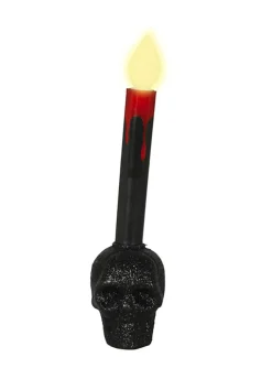 Świeczka czarna CZASZKA na Halloween 22cm