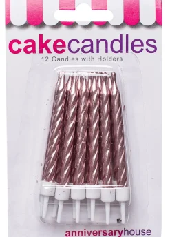Świeczki urodzinowe ROSE GOLD świeczki na tort (12szt.)
