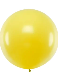 Wielki balon żółty pastelowy 1m