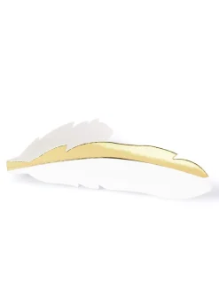 Winietki na stół piórko LOVELY SWAN złote (10szt.)
