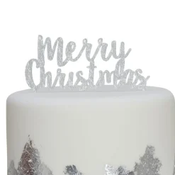 Świąteczna dekoracja tortu MERRY CHRISTMAS Christmas Metallic