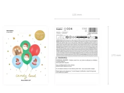 Świąteczne balony MIKOŁAJ I ELF 30cm (6szt.)