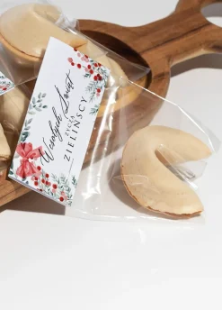 Świąteczne ciasteczka z wróżbą WESOŁYCH ŚWIĄT personalizowane