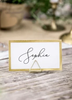 Wizytówka na stół ZŁOTA RAMKA winietki do wypisania (10szt.)