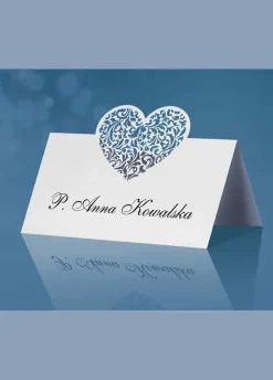 Wizytówki na stół SERCE winietki do wypisania (10szt.)