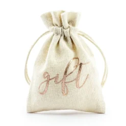 Woreczki na upominki GIFT różowe złoto (10szt.)