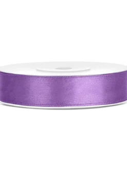 Wstążka satynowa fioletowa lawendowa 12mm/25m