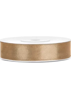 Wstążka satynowa złota 12mm/25m