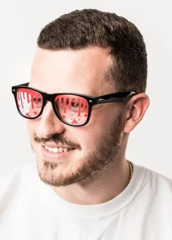 Zakrwawione okulary na HALLOWEEN