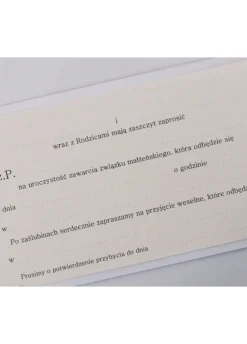 Zaproszenia ślubne z kokardą (10szt.)