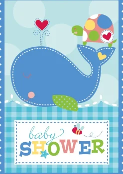 Zaproszenia na baby shower AHOY CHŁOPCZE (8szt.)
