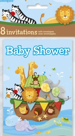 Zaproszenia na Baby Shower ARKA NOEGO (8szt.)