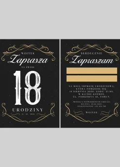 Zaproszenia na 18 DLA CHŁOPAKA