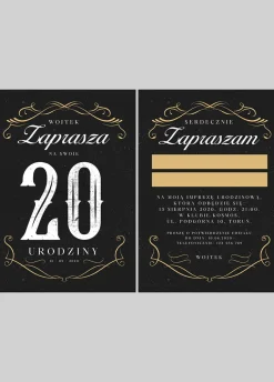 Zaproszenia na 20 URODZINY