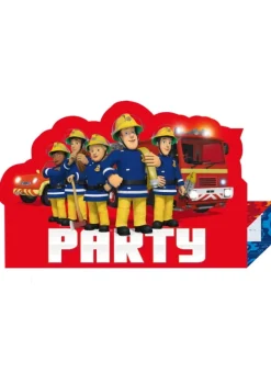 Zaproszenia na urodziny dla dzieci STRAŻAK SAM PARTY (8szt.)