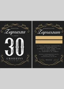 Zaproszenia na 30 URODZINY mężczyzny