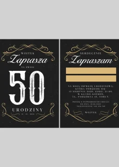 Zaproszenia na 50 URODZINY mężczyzny