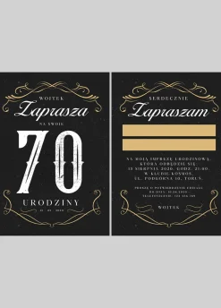 Zaproszenia na 70 URODZINY mężczyzny