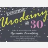 Zaproszenia na 30 urodziny personalizowane KONFETTI