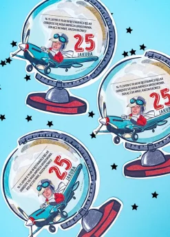Zaproszenia na URODZINY PODRÓŻNIKA personalizowane (6szt.)