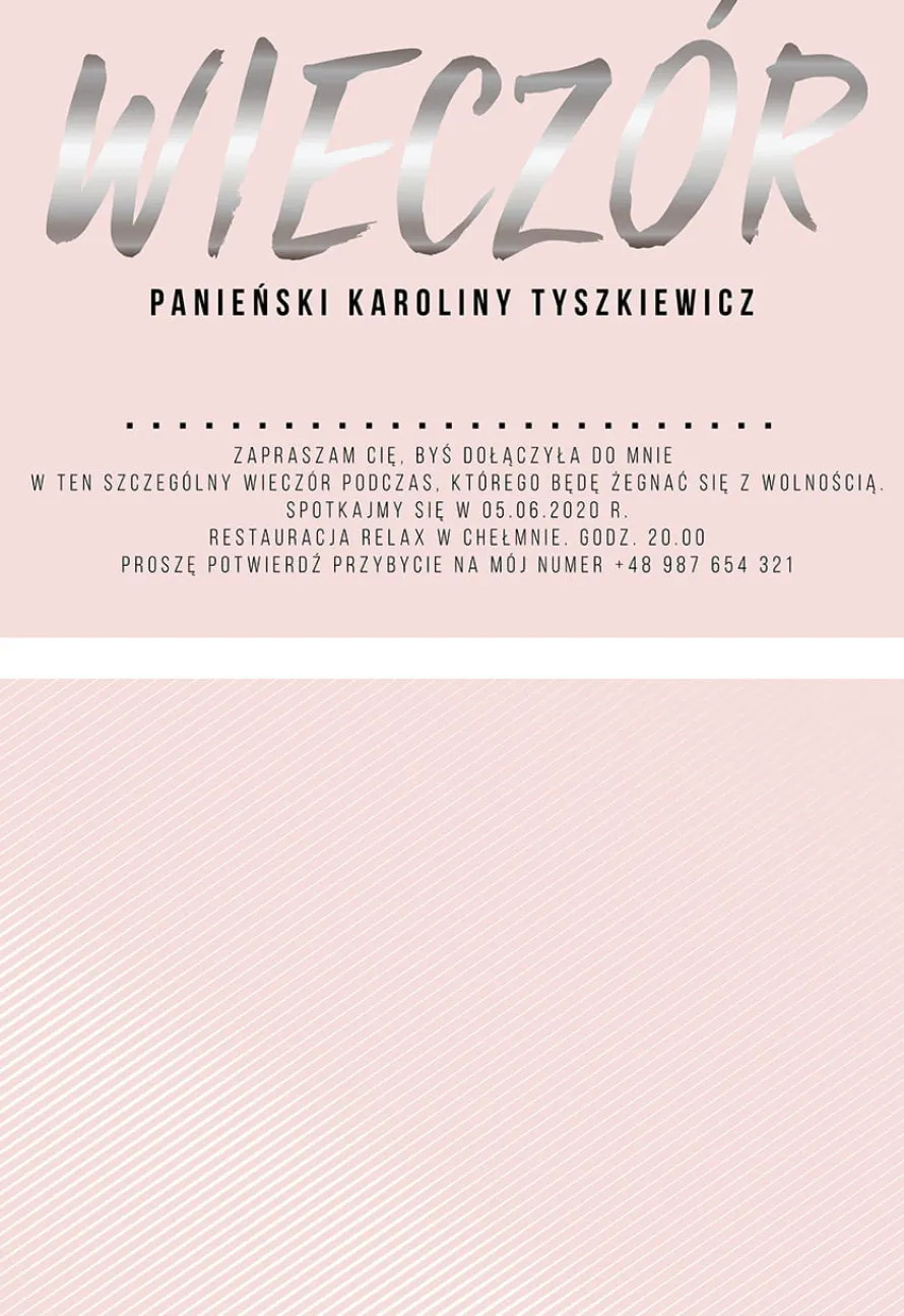 Zaproszenia na wieczór panieński HEN PARTY
