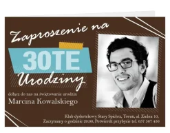 Zaproszenia personalizowane 30 urodziny