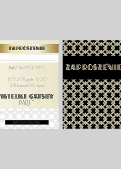 Zaproszenia personalizowane WIELKI GATSBY