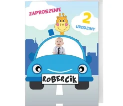 Zaproszenia personalizowane SAMOCHODZIK