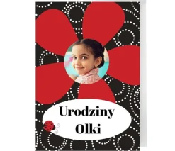 Zaproszenia personalizowane BIEDRONKA zaproszenia na urodziny dziecka