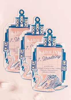 Zaproszenia personalizowane SWAN (6szt.)