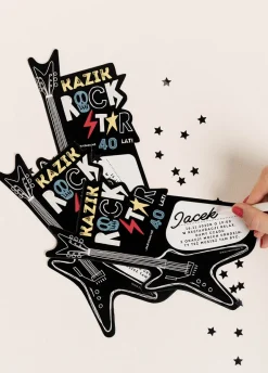Zaproszenia personalizowane ROCKSTAR (6szt.)