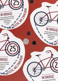 Zaproszenia personalizowane na urodziny rowerzysty ROWEROWO (6szt.)
