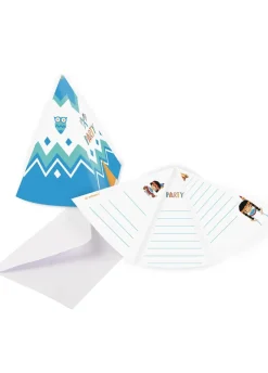 Zaproszenia urodzinowe dla dzieci TEPEE & TOMAHAWK (8szt.)