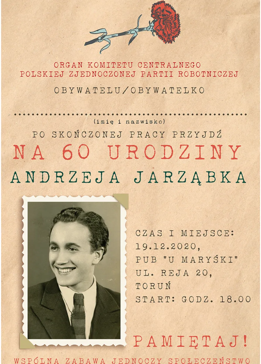 Zaproszenia ze zdjęciem W STYLU PRL