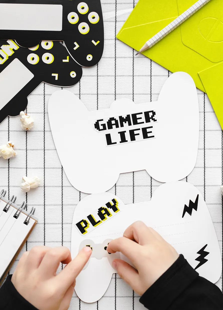 Zaproszenia z kopertami GAMEPAD