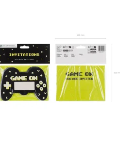 Zaproszenia z kopertami GAMEPAD