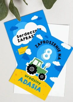 Zaproszenia Z TRAKTOREM