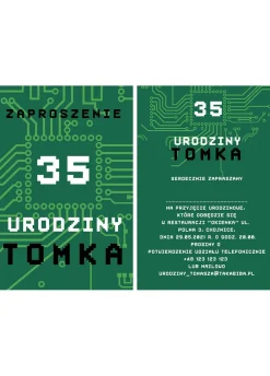 Zaproszenie na urodziny INFORMATYKA