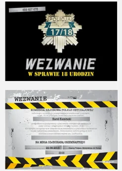 Zaproszenie na 18 WEZWANIE NA POLICJĘ