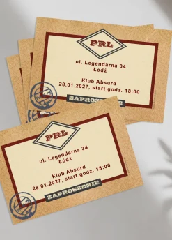 Zaproszenie PRL personalizowane