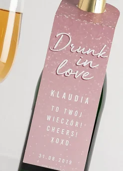 Zawieszki na alkohol DRUNK IN LOVE wieczór panieński (4szt.)