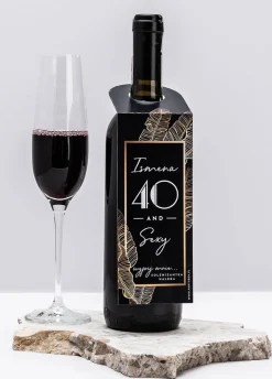 Zawieszki na alkohol ELEGANT ozdoby na 40 urodziny (4szt.)