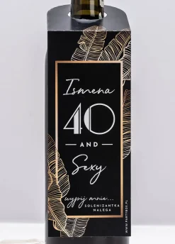 Zawieszki na alkohol ELEGANT ozdoby na 40 urodziny (4szt.)